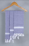 Iris Purple Napkin with White Stripes