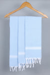 Sky Blue Napkin with White Stripes