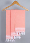 Orange Napkin with White Stripes