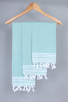 Sea Green Napkin with White Stripes