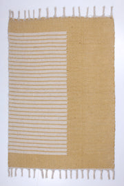 Sepia Yellow and White Striped Aasni