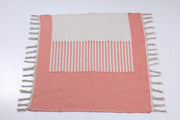 Salmon Red and White Striped Aasni