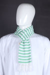 Seafoam Green and White Striped Muffler