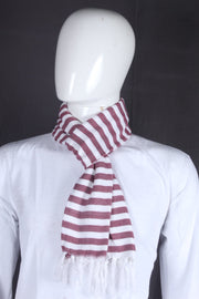 Jam Red and White Striped Muffler