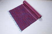 Red and Blue Shaded Yoga Mat with Pink Stripes