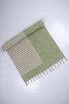 Green Yoga Mate with White Stripes