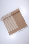 Sepia Yellow Yoga Mate with White Stripes