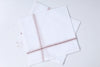 White Handkerchief with Maroon Border