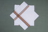 White Handkerchief with Brown Border