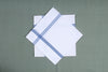 White Handkerchief with Blue Border