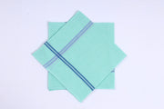 Green Handkerchief with Blue Border
