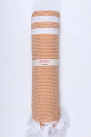 Sandstone Orange and White Striped Ultra Soft Bath Towel