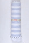 Carolina Blue and White Striped Ultra Soft Bath Towel