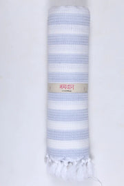 Carolina Blue and White Striped Ultra Soft Bath Towel