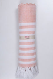Pink Ultra Soft Bath Towel with White Striped
