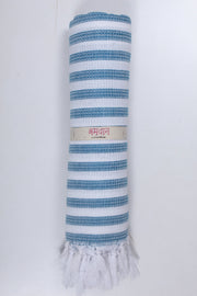 Blue and White Striped Ultra Soft Bath Towel