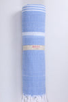 Blue and White Striped Ultra Soft Bath Towel