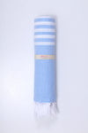 Sky Blue and White Ultra Soft Bath Towel