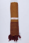 Golden Brown Ultra Soft Bath Towel with Jam Red Stripes