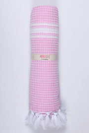 Pink and White Striped Ultra Soft Bath Towel