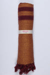 Golden Brown and Rustic Red Striped Ultra Soft Bath Towel
