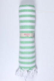 Spring Green and White Striped Ultra Soft Bath Towel
