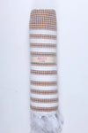 Hazel Brown and White Striped Ultra Soft Bath Towel