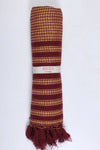 Bear Brown and Yellow Mix Ultra Soft Bath Towel with Maroon Stripes