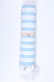 Umpire Blue Ultra Soft Bath Towel with White Stripes
