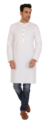 Ghost White Full Sleeves Long Kurta