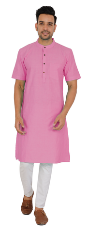 Persian Pink Half Sleeves Long Kurta
