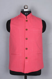 Pink Men's Quilted Jacket