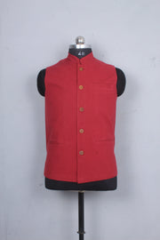 Red Men's Quilted Jacket