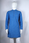 Space Dyed Celtic Blue Full Sleeves Long Kurta