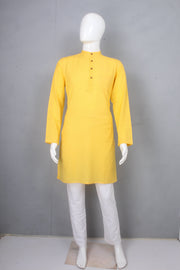 Yellow Full Sleeves Long Kurta