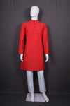 Red Full Sleeves Long Kurta