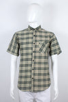 Basil Green and Banana Yellow Check Half Shirt
