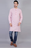 Pink Checkered Kurta