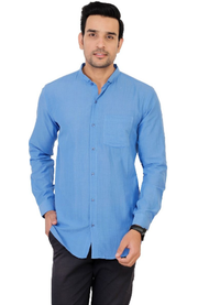Neon Blue Nero Collar Shirt