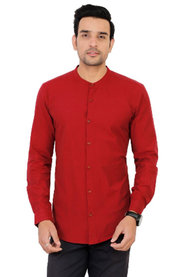 Rosso Corsa Red Stand Collar Shirt
