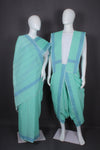 Sea Green Aahar Joda with Blue Border