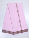 Pink Dobby Dhoti Dupatta with Maroon Border