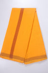 Orange Self Check Dhoti Dupatta with Maroon Border