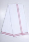 White Dhoti Dupatta with Magenta Border