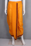 Yellow Dhoti Dupatta with Maroon Red Border