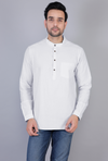 Ghost White Full Sleeves Short Kurta