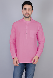 Persian Pink Full Sleeves Short Kurta