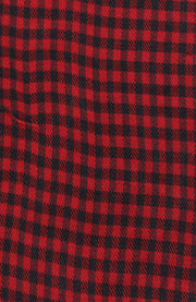 Red And Black Twill Check Fabric