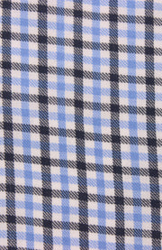 Blue and Black Twill Check Fabric