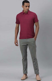 Maroon Half Sleeve Polo T-Shirt